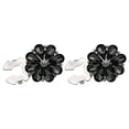 thumbnail image 1 of QualitChoice 2pcs Zinc Alloy Flower Sleeve Button Cover Clip On Button Covers For Shirts Rhinestone Button Covers C, 1 of 6