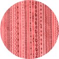 thumbnail image 1 of Ahgly Company Indoor Round Solid Red Modern Area Rugs, 5' Round, 1 of 4