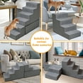 thumbnail image 6 of LitaiL 30"H Dog Stairs for High Bed 28"-32" Tall, 6 Tiers Foam Pet Steps/Pet Stairs, Non-slip Dog Steps for Dogs and Cats, Grey, 6 of 7
