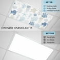 thumbnail image 5 of Ceiling Light Cover for Classroom, Blue Grey Coastal Magnetic Fluorescent Light Covers Filter for School,Office, 2X4&nbsp; FT, Pack of 4, Ocean Animals Pattern, 5 of 8