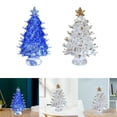 thumbnail image 1 of 2 Piezas de Adorno de Mesa de Estatuilla de árbol de Navidad Azul transparente Soledad Estatuilla de escritorio, 1 of 7