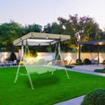 thumbnail image 1 of Toldo de tela de poliéster YgkuHd, toldo de repuesto para asiento de jardín, toldo de repuesto doble, funda para asiento de patio exterior (solo cubierta superior) en liquidación, 1 of 7