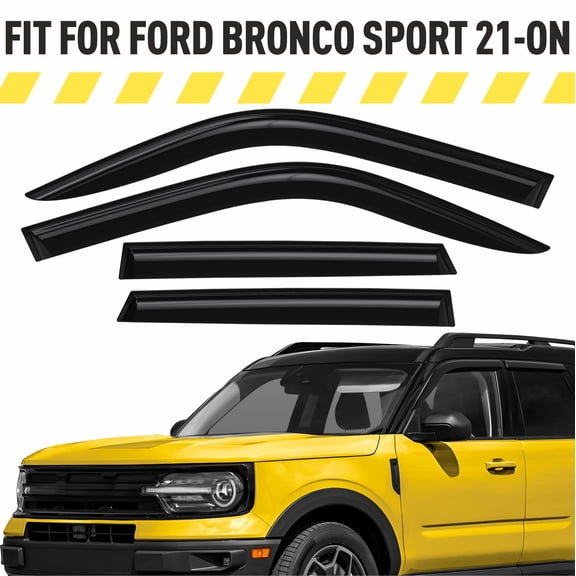 AEROGUYS Tape-On Window Deflectors Extra Durable Window Visors Rain Guards Fit for Ford Bronco Sport 2021-2026, Sun Visors, Wind Vent Visors, Car Accessories - 4 pcs. AG0718