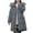 Grey, variant on Breezora Hooded Longline Quilted Puffer Coat for Women Loose Fit Thickened Winter Jacket L Size Black