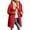 Red, variant on Edvintorg Jacket for Women Long Sleeve Zip up Coat Loose Casual Hooded Long Outerwear with Pocket Womens Clothes S-2XL Black