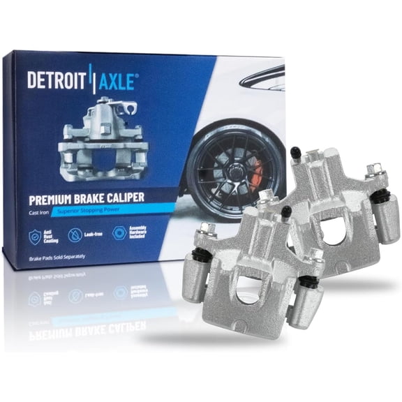 Detroit Axle - Rear Brake Calipers with Brackets Replacement for Toyota Avalon Solara Camry - 2pc Set