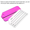 thumbnail image 3 of Uxcell 3.15"x1.65" Aluminium Luggage Tag Identifier Card Holder for Travel Fuchsia 5Pack, 3 of 6