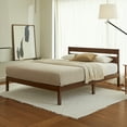 thumbnail image 2 of LIFEMENT King Classic Wood Platform Bed Frame with Headboard, Solid Wood, No Box Spring Needed, Easy Assembly, Minimalist Modern Design, Under Bed Storage, Cherry, 2 of 8