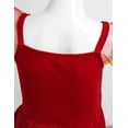 thumbnail image 5 of inhzoy Girls Kids Cap Sleeve Velvet Tutu Dress Santa Hat Christmas Dress-up, 5 of 7