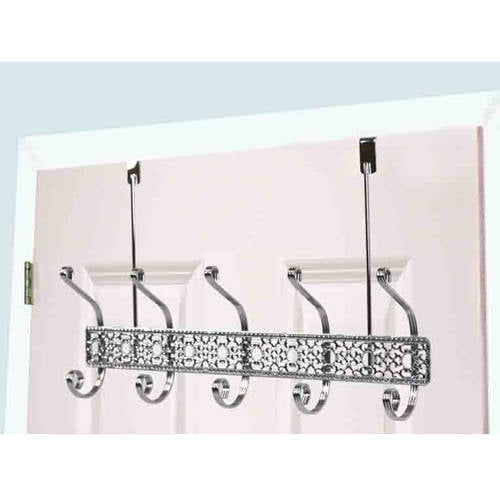 OverTheDoor Hanger 5Hook, Chrome