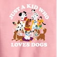 thumbnail image 2 of Disney Classics - Cats & Dogs - Just A Kid Who Loves Dogs - Toddler And Youth Crewneck Fleece Sweatshirt, 2 of 4