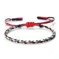 thumbnail image 1 of Palestinian Flag Color Briaded Bracelet Women Men Adjustable-Woven ThreadRobe, 1 of 8