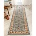 thumbnail image 2 of Well Woven Barclay Sarouk Traditional Oriental Panel Light Blue 2'7" x 9'6" Runner Rug, 2 of 8