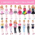 thumbnail image 4 of Juego de ropa para muñeca Barbie BRI 56 piezas incluye vestidos y accesorios, 4 of 5