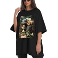 thumbnail image 4 of Plus Size Shirt for Women Black Tops for Women Short Sleeves Shirt for Women Victorian Hippo1 T Shirt Crewneck Shirt for Women 5XL, 4 of 5