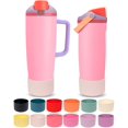 thumbnail image 1 of Bota de silicona Kaitiaki para botellas y vasos FreeSip Sway Owala de 30 oz y 40 oz, antideslizante, resistente a los arañazos, potenciador de estabilidad, disponible en 12 colores (rosa clásico), 1 of 1