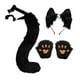 thumbnail image 2 of Conjunto de orejas y cola de gato y zorro, diadema para disfrazarse, fiesta o actuación. Negro, 2 of 8