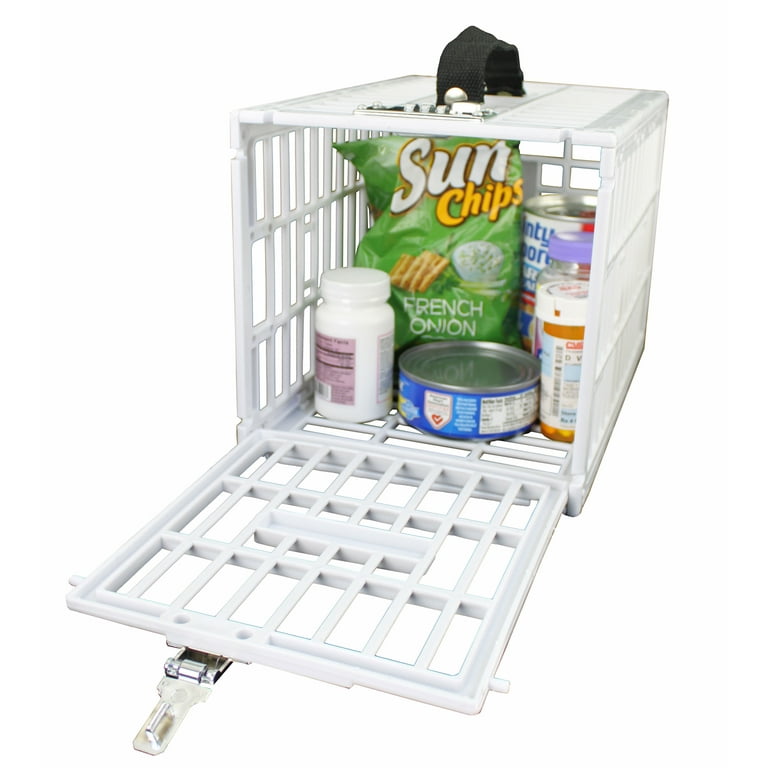 Fridge Locker Box - Portable Refrigerator Food, Snacks, Beverage, Medicine  Lockable Safe Container Storage Combination 