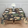 thumbnail image 3 of Jungle Camo Irregular Shapes Pattern Square Tablecloth,Waterproof Square Table Cover,Wipeable Spillproof Washable Table Cover for Home Kitchen Party Decor 42"X42"(107x107cm), 3 of 6