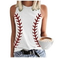 thumbnail image 1 of UANWENN Débardeur de Baseball à Col Rond pour Femmes Imprimé Débardeurs de Baseball Mignon Entraînement Graphique Décontracté Été Sans Manches Veste Haut Chemises Amples Femmes Grande Taille Maillot de Corps Haut Hommes Haut de Course Femmes Paillettes Trop Athlétique, 1 of 4