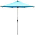 thumbnail image 4 of Gymax 9Ft Patio Outdoor Umbrella Market Table Umbrella w/ Crank 8 Ribs Turquoise, 4 of 8