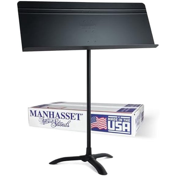 Fourscore Music Stand – Extra-Wide 32" Desk for Large Scores & Ensembles – Durable Aluminum, Friction Height Adjust, Stable Tripod Base – Model #5101 – Made in USA