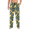 thumbnail image 2 of Lemon Blueberry Mens Pajama Pants Cotton Elastic Waistband Lounge Sleep Pajama Bottoms Pj with Pocket, 2 of 7