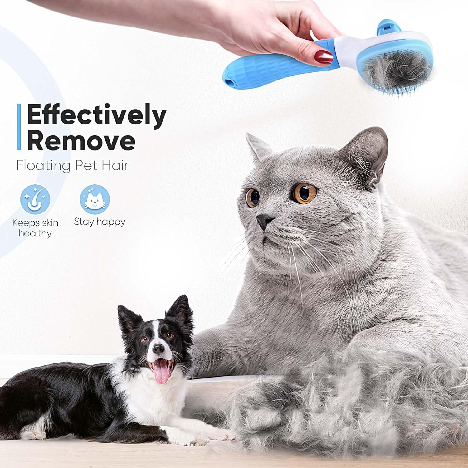 DXIMRX 3-Pack Pet Grooming Rake & Brush Set photo 3