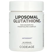 Codeage Liposomal Glutathione 1000 mg, GlutaONE L-Glutathione Reduced & Phospholipid Complex, 60 Ct