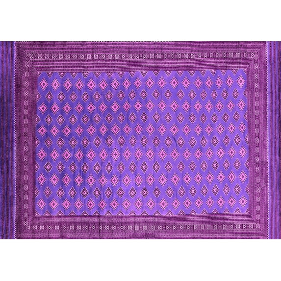 Ahgly Company Indoor Rectangle Oriental Pink Industrial Area Rugs, 5' x 8'