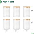 Glass Jar with Bamboo Lids, Glass Airtight food Storage Containers