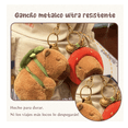 thumbnail image 5 of Llavero  Belug Capibara Peluche Cafe Rojo Y Verde, 5 of 5