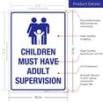 thumbnail image 3 of Children Must Have Adult Supervision Pool Sign, 10x14 Aluminum, 3 of 8