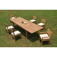 thumbnail image 4 of Grade-A Teak Dining Set: 6 Seater 7 Pc: 122" Atnas Double Extension Rectangle Table And 6 Veranda Chairs (2 Arm & 4 Armless Chairs) WholesaleTeak #WMVR16, 4 of 4