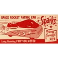thumbnail image 3 of Retrotrans 24x14 Black Modern Framed Museum Art Print Titled - Space Rocket Patrol Car, 3 of 5