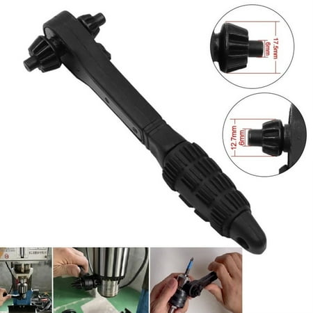 

GLFILL 2 In 1 Universal Hand Drill Ratchet Key Wrench Drill Chuck Spanner Handle Combo