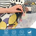 thumbnail image 3 of Yayeee Kitchen Curtains Tier Pair Light Filtering 27"x36" Rod Pocket Short Cafe Window Panel, Blue Flowers, 3 of 7