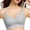 Grey, variant on Push up Sports Bras for Women Soft Supportive No Underwire Fixed Cup Workout Casual Bralettes Ribbing Design Stretch Comfy Shoulder Strap Pure Color T Shirt Bra Pink 34