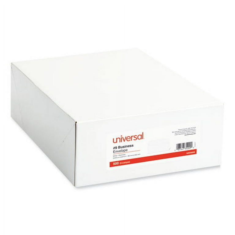 Open-Side Business Envelope, #9, Square Flap, Gummed Closure, 3.88 x 8.88, White, 500/Box Open-Side Business Envelope, #9, Square Flap, Gummed Closure, 3.88 x 8.88, White, 500/Box