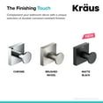 thumbnail image 5 of Kraus Bathroom Towel Hooks, Black, 5 of 8