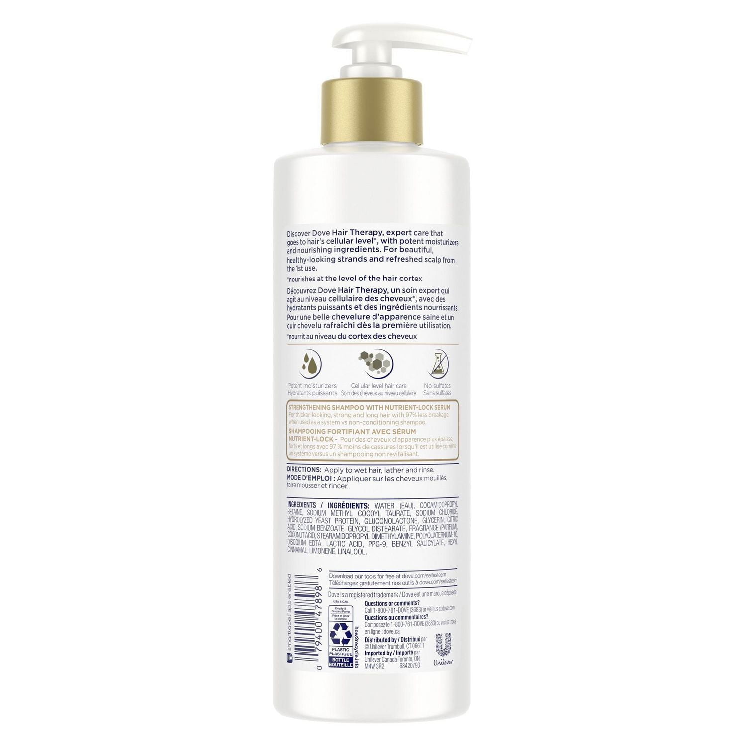 Dove Shampooing Remède contre la Casse