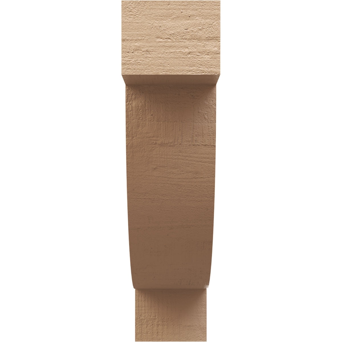 9"W x 36"D x 36"H Thin Alpine Rough Cedar Woodgrain TimberThane Corbel, Primed Tan