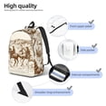 thumbnail image 5 of Balery Western Desert Cowboys1 Vintage Canvas Backpack for Men and Women - Large Capacity, Durable Travel Laptop Bag for School, Work, Hiking, and Outdoor Activities, 5 of 7