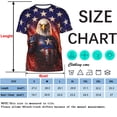 thumbnail image 4 of Omeoer Patriotic Eagle Graphic T-Shirt USA Flag American Hero 3D Print Short Sleeve Crewneck Tee for Men Women, 4 of 6