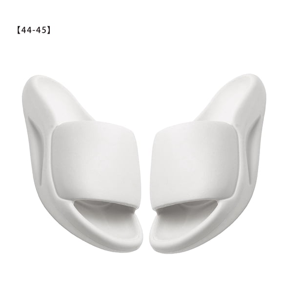 1 Paire de Pantoufles Antidérapantes Unisexes Pantoufles de Douche EVA Chaussures à Bout Ouvert Salle de Bain Plage Chaussures Colorées, Blanc, 44/45