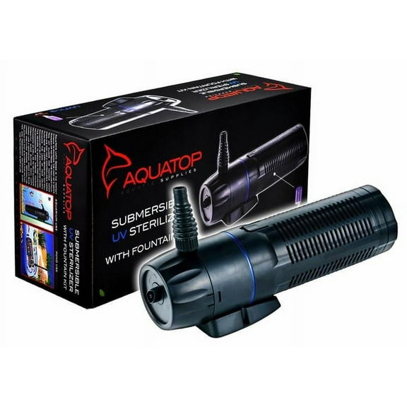 AQUATOP UVFK-13 264 GPH Submersible 13 Watt UV Sterilizer Pond Pump With Fountain Kit