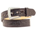 thumbnail image 2 of 38 In Nocona Leather Belt Western Mens Genuine Floral Embossed Black, 2 of 2