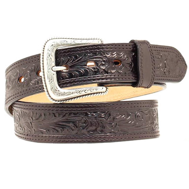 38 In Nocona Leather Belt Western Mens Genuine Floral  display picture 3