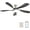 Sliver & Black, variant on POPFAN 52 Inch Ceiling Fan with Dimmable 3 Colors LED Light Reversible Noiseless DC Motor Smart APP Remote Control, Sliver & Black