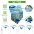 thumbnail image 5 of Blue Surfboard Table Runner Linen Burlap Table Runner 70 Inches Long Summer Beach Tropical Coconut Tree Wooden Dresser Scarves for Kitchen Island Coffee Dining Room Party Holiday Decor 13"x70", 5 of 8